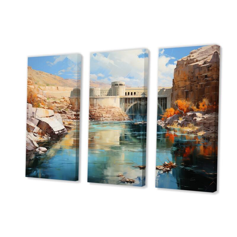 Designart "Glen Canyon Dam" Dams Wall Art Living Room Set Bed Bath